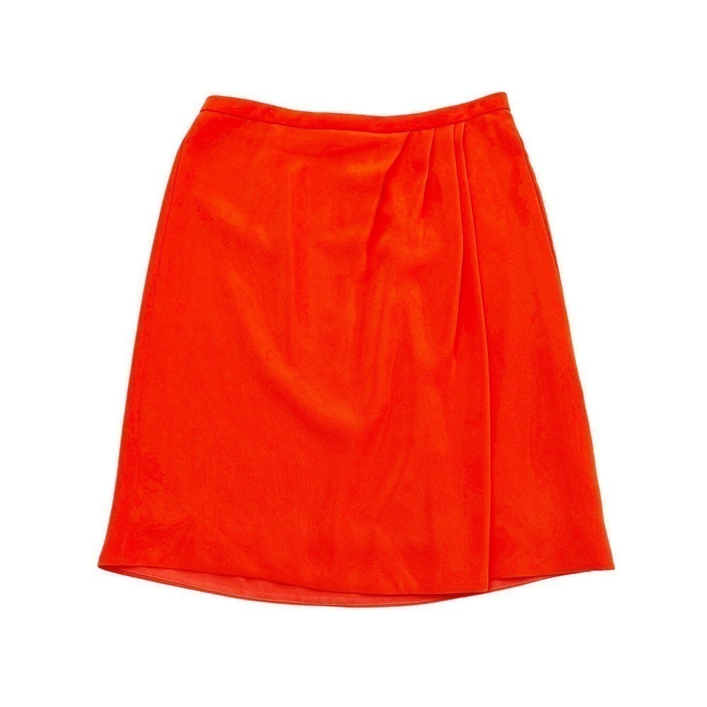 J. Crew Ruched Detail Pencil Skirt Orange Size 8 Mint